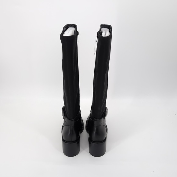 Vince Camuto Vianah2 Leather Suede Wide Calf Shaft Tall Boots Black Women's 9M - Picture 5 of 8